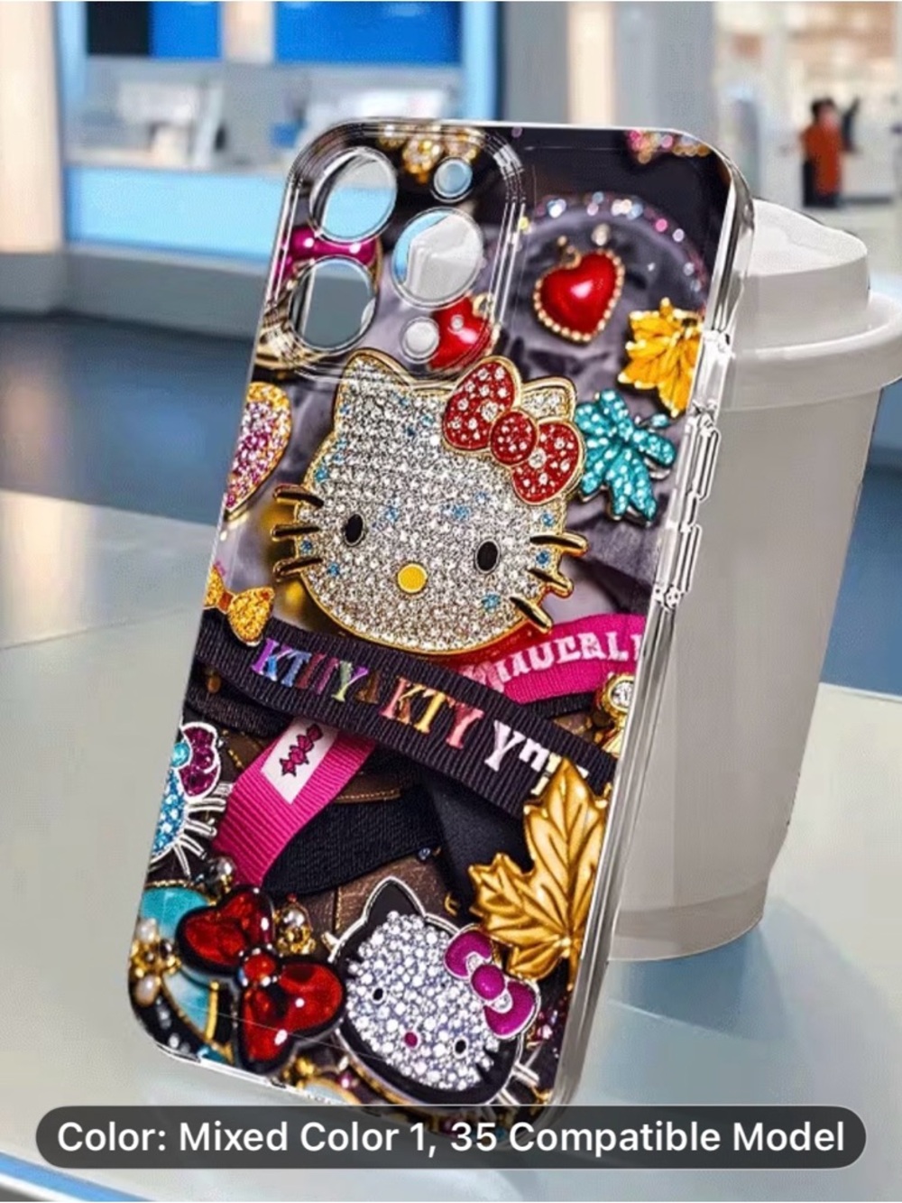 Hello Kitty Crystal Bling Phone Case for IPhone 17 Pro